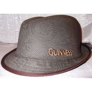  GUINNESS All Over Print Gray Fedora HAT Adult Size 