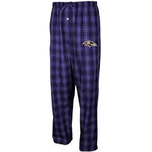  Reebok Baltimore Ravens Purple Plaid Event Pajama Pants 