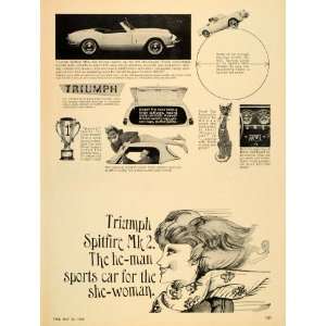  1966 Ad Triumph Spitfire Mk2 Automobile Sport Car 