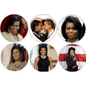   of 6 Michelle Obama 1.25 MAGNETS ~ First Lady Barack 