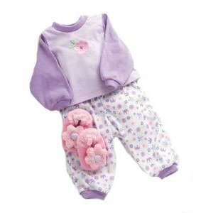  Cozy Flower PJ & Slipper Set (Fits 18   20 Dolls) Toys 