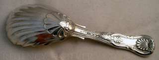 Irish RARE Kings SOLID STERLING SILVER LARGE Shell CADDY SPOON LATE 