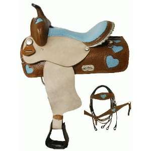  Ostrich Barrel Saddle & Tack Set with Hearts Sports 