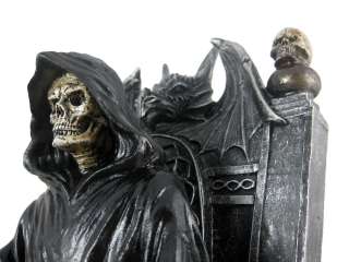 REIGN OF DARKNESS Grim Reaper On Throne Statue  