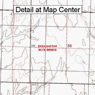  USGS Topographic Quadrangle Map   Kirkwood East, Illinois 