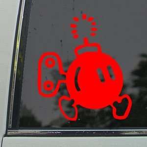  SUPER MARIO Red Decal BOMB OMB NES NINTENDO Car Red 