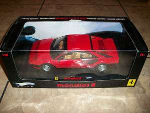   18 SCALE  HOT WHEELS  RED FERRARI MONDIAL 8 CAR (NEW) LIMITED EDITION