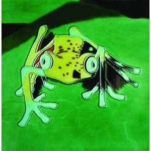    Green Frog 8x8x0.25 inches Ceramic Art Tile Art: Everything Else