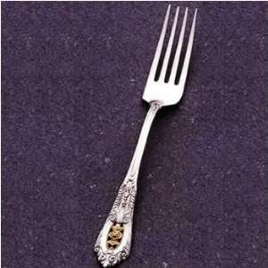 Gold Rose Point Hollow Handled Pieced Server Spoon  