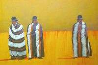   Mayo Original OIL Painting STRANGERS IN TAOS, SUBMIT BEST OFFER  