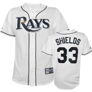 James Shields White Majestic MLB 2008 Home Replica Tampa Bay Rays 