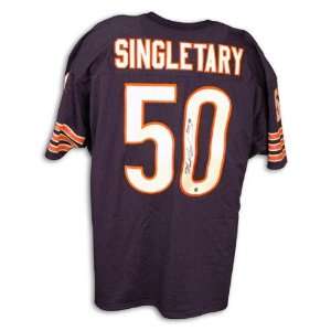 Mike Singletary Chicago Bears Autographed Blue Throwback Jersey with 