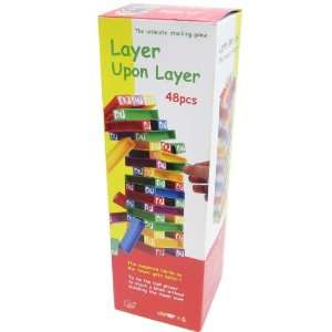   Tower Construction Blocks Layer Game, 48 Pieces   For Young Children