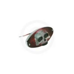   DRAG SPECIALTIES RED/CLEAR SKULL TAILIGHT 12 0403RCR BC3: Automotive