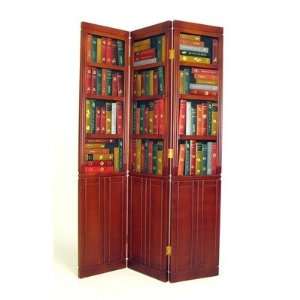 Book Shelf Room Divider in Medium Mahogany Stained Wood Number of 