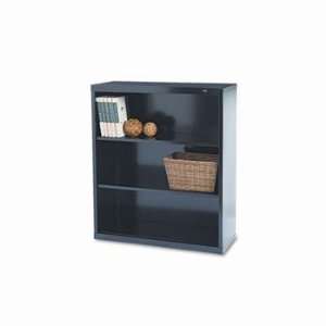  Metal Bookcase, 3 Shelves, 34 1/2w x 13 1/2d x 40h, Black 