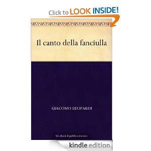   (Italian Edition) Giacomo Leopardi  Kindle Store