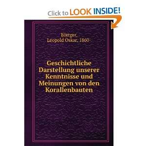   von den Korallenbauten Leopold Oskar, 1860  BÃ¶ttger Books