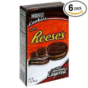 Reeses Milk Chocolate Layered Cookies, 7 Ounce Boxes (Pack of 6 