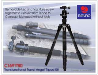 Benro C1691TB0 Travel Angel Tripod Kit C1691 +B0 #T028  
