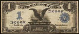   DOLLAR BILL SILVER CERTIFICATE BLACK EAGLE NOTE OLD PAPER MONEY  