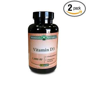 Meridian Naturals Vitamin D 3 1000iu, 120 K caps?, 2.8 ounces Bottle 