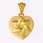 Judaica Jewelry 14K Gold Torah with Star Pendant  