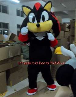 NEW Style Shadow Sonic the Hedgehog Mascot Costume Fancy Dress Adult 