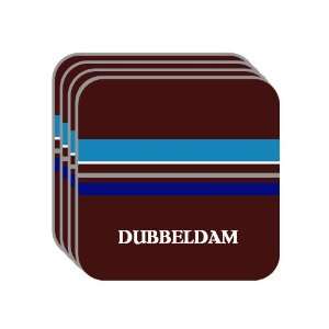 Personal Name Gift   DUBBELDAM Set of 4 Mini Mousepad Coasters (blue 