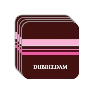 Personal Name Gift   DUBBELDAM Set of 4 Mini Mousepad Coasters (pink 