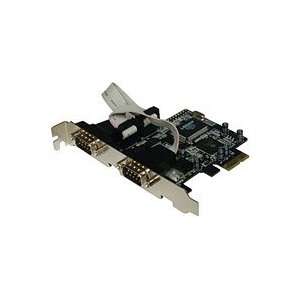  PCI Express to Serial I/O (RS 232) DB9 2 Port Host Adapter 