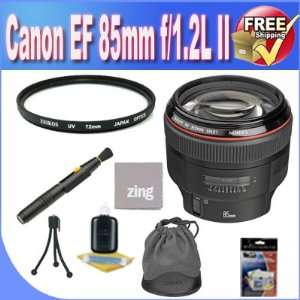  Canon EF 85mm f1.2L II USM Lens+ UV Filter + Lens Case 