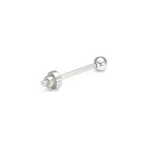  DUMBELL TOP Straight Tongue Barbell 10g 1/2~12mm: Jewelry