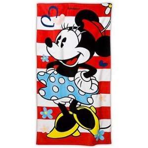  Disney Minnie Mouse Blue Dress Beach Towel: Toys & Games