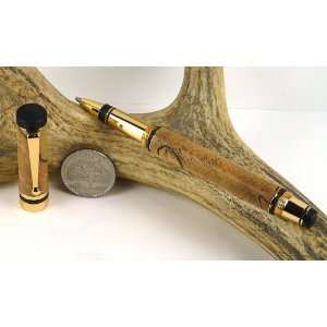  Spalted Maple Classic Elite Pen With a Gold Finish Office 