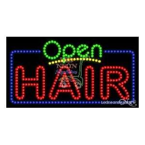  Hair LED Business Sign 17 Tall x 32 Wide x 1 Deep 