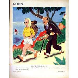 LE RIRE (THE LAUGH) FRENCH HUMOR MAGAZINE HIKING LADY 