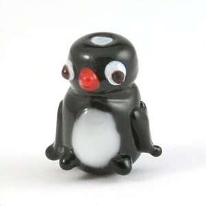    17mm Black Penguin Glass Lampwork Beads Arts, Crafts & Sewing