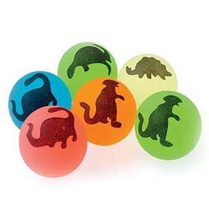  Dino Silhouette Bouncy Balls: Toys & Games