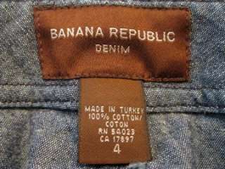 Banana Republic Denim Jean Blue Mini Short Skirt SZ 4  