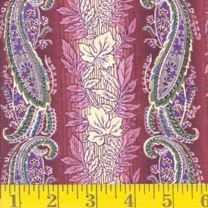  45 Wide Fandango Stripe Berry Fabric By The Yard: Arts 