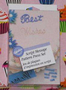 SCRIPT MESSAGE SET,PRESS AND WRITE, WILTON  