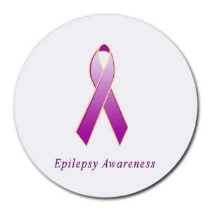  Epilepsy Awareness Ribbon Round Mouse Pad: Office Products