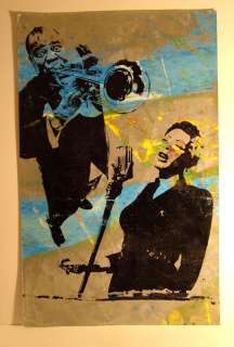Louis Armstrong + Billie Holiday Painting by Bobby Hill  