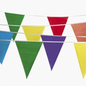 100 Feet/Foot/Ft Multi Color Flag Banner PENNANT Party!  