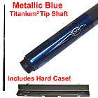 Metallic Blue Titanium Pool Cue Billiard Stick and Case