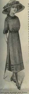 MODE ILLUSTREE PATTERN Sept29,1912 COSTUME TISSU  