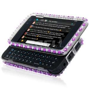   Ecell   PURPLE ZEBRA 3D CRYSTAL BLING CASE FOR NOKIA N900: Electronics