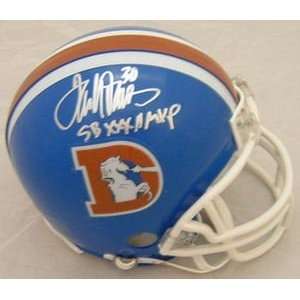  NEW Terrell Davis SIGNED Broncos Mini Helmet Sports 
