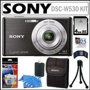   Zoom Lens and 2.7 inch LCD in Black + 4GB Accessory Kit Camera